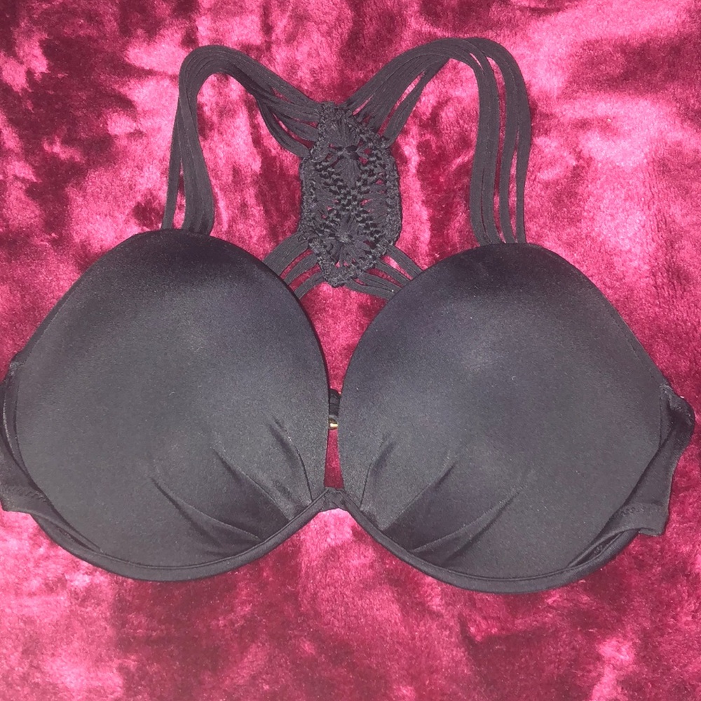 34D black bikini top